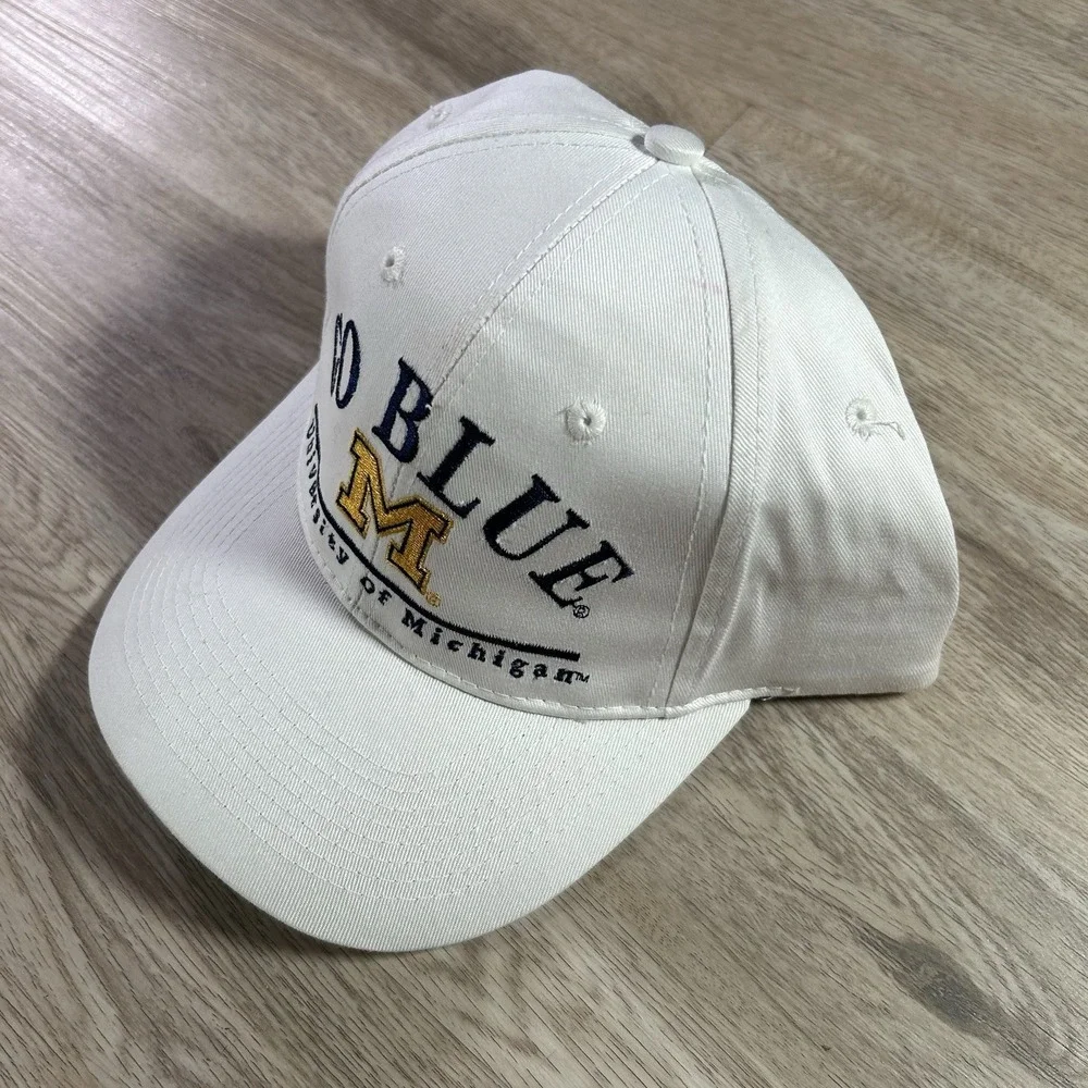 VTG Michigan Wolverines Snapback Hat NWT NCAA College‎ Collegiate White Cap